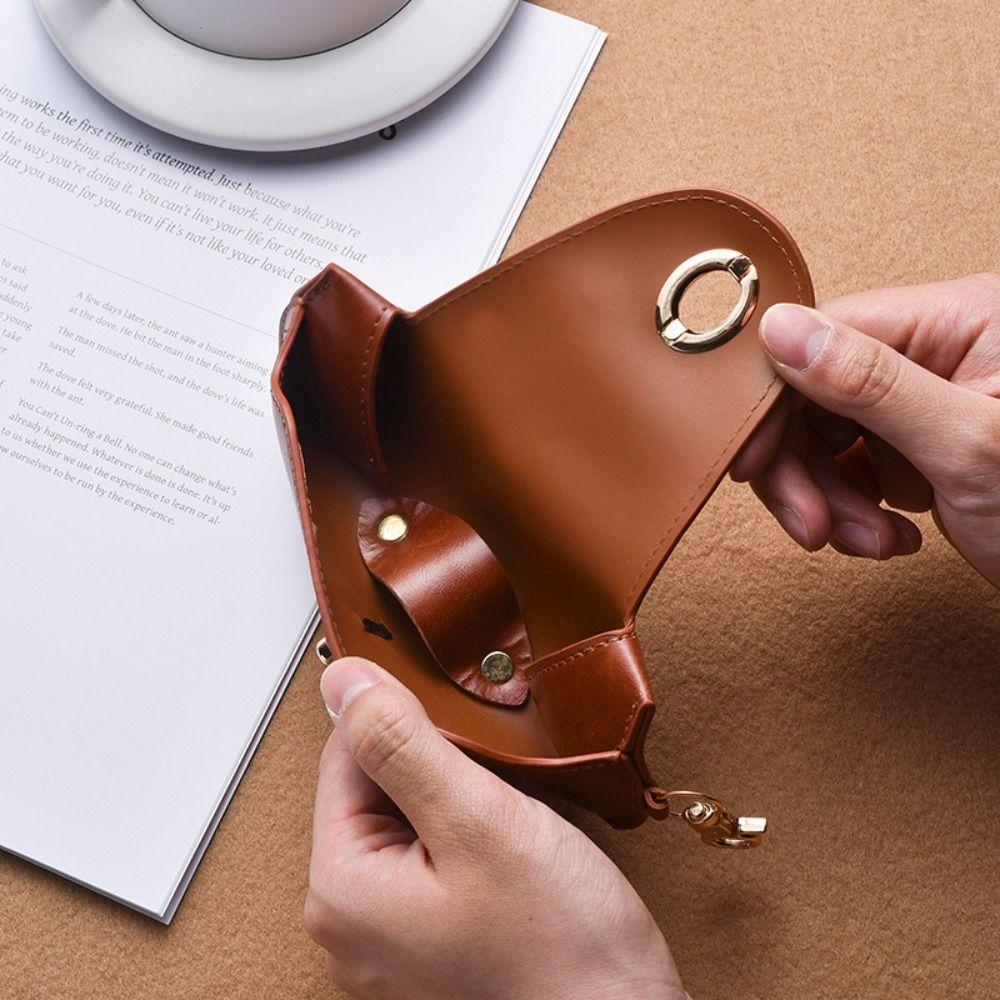 Hanging Neck Glasses Storage Bag Leather Soft Glasses Case Sunglasses Case Eyeglasses Accessories