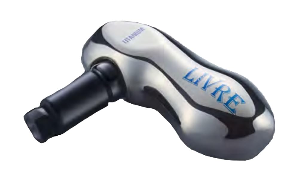 LIVRE 10791 Рукоятка катушки из титана TB-S для Shimano B, Серебристый и Черный, TSBS-1