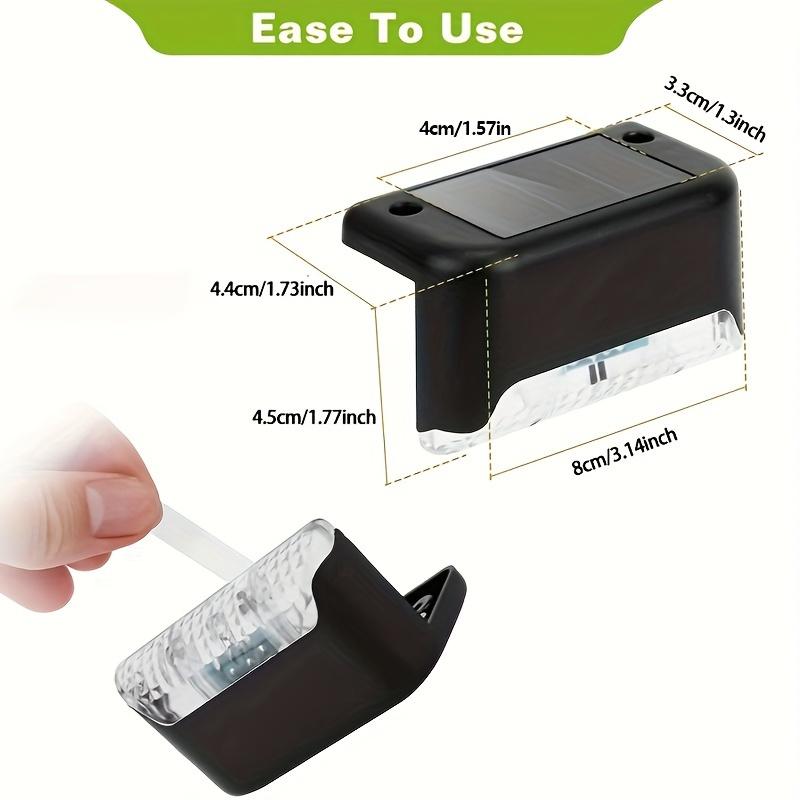 4 Solar Outdoor Deck Lights,Outdoor LED Decorative Lights,Garden Walk Lights,Outdoor Fence Lights,Outdoor Stairs, Steps