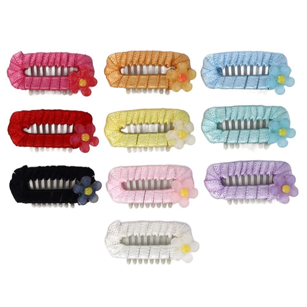 10Pcs Mixed Colors Dog Hair Clip Organza Bow Pet Head Flower Dog Grooming Clip Daily Wear
