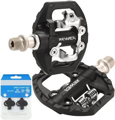 Педали TacoBey MTB для горного велосипеда с двойной платформой, совместимые с Shimano SPD Mountain Clipless с 3 подшипниками уплотнений, легкие педали из нейлонового волокна для велосипеда