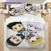 Комплект постельного белья с узором Hunter × Hunter: пододеяльник и наволочки. Повседневное постельное белье для спальни. Подарок для фаната-kwq434