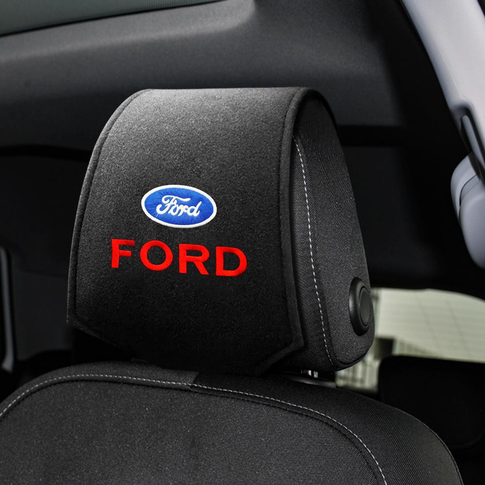 AAAMT1 Headrest Cover Cushion Leather Neck Pillow Case For Ford Focus Escort Fusion Kuga EcoSport Car Interior Accessories Good Quality