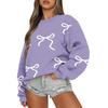 Women  Tops Women's Long Sleeve Sweatshirt Casual Crewneck Loose Fit Pollover Fleece Tops