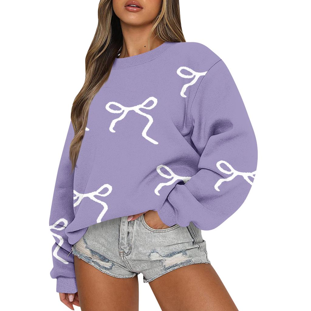 Women  Tops Women's Long Sleeve Sweatshirt Casual Crewneck Loose Fit Pollover Fleece Tops