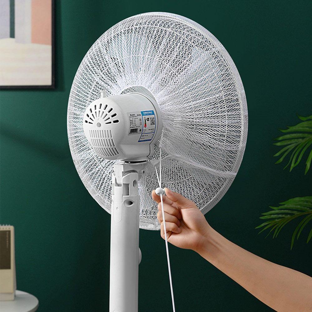 Drawstring Electric Fan Cover Cartoon Mesh Fan Cover Cute Fan Safety Protective Mesh Summer
