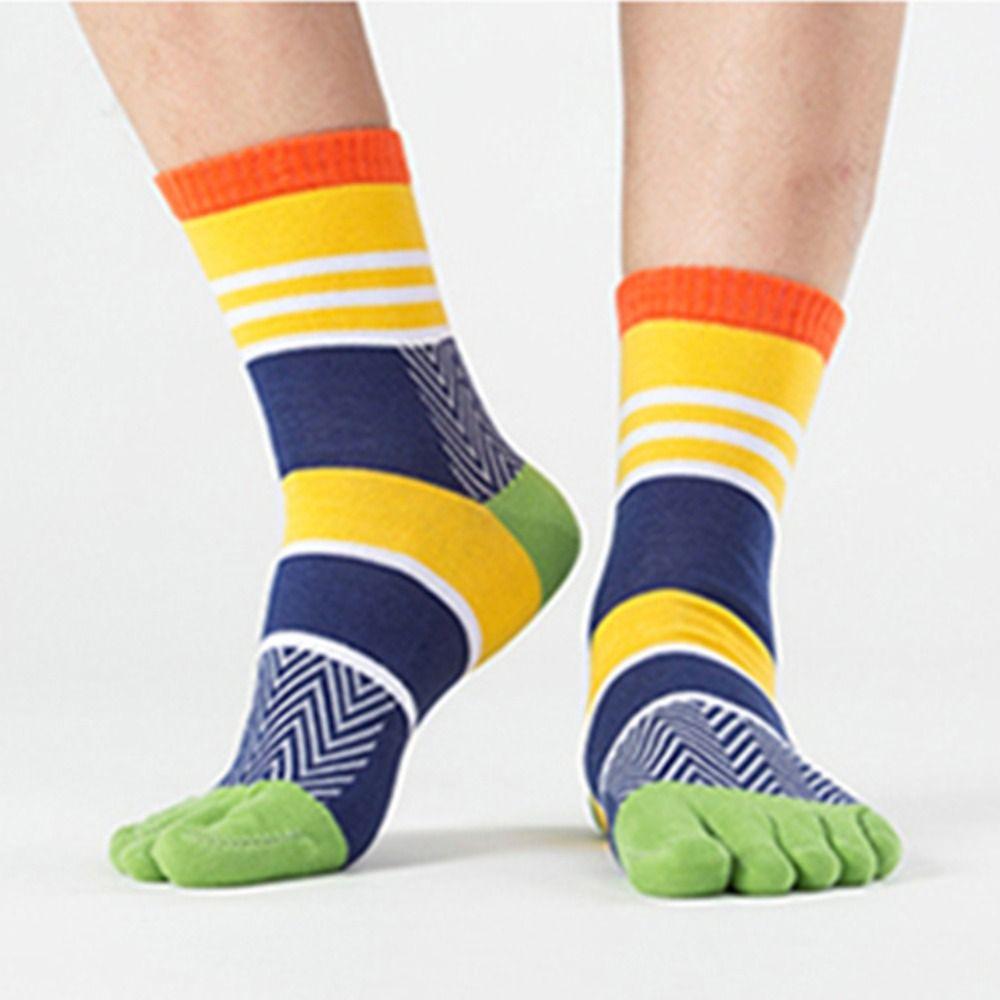 Soft Split-toed Socks Trendy Thick Long Tube Cotton Man Socks Middle Tube Hosiery Five Finger Socks