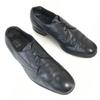 70s-80s? Vintage FLORSHEIM Felt Tan Leather Plain Toe 10E 27.5-28 Black Shoes Business(USED)