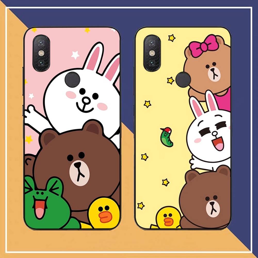 Мультяшный милый чехол для телефона C-Cony B-Brown для Redmi Note 4 X 5 A 6 7 8 T 9 9S 10 11 11S 11Epro Poco M3 Pro
