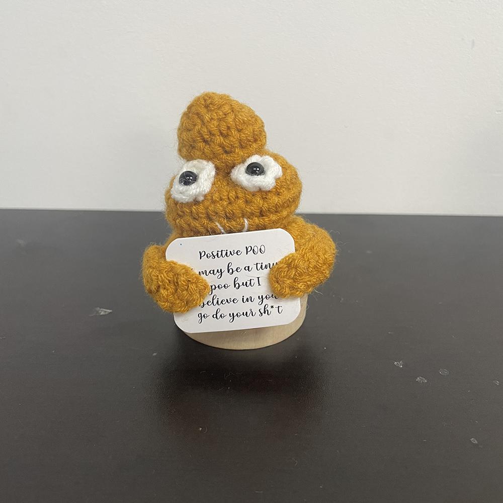 Handmade Positive Potatoes Doll With Card Home Decoration Knitting Penguin Bee Potato Doll Ornament Christams Party Room Decor