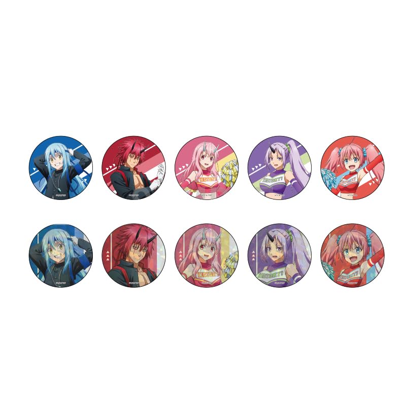 That Time I Got Reincarnated As a Slime Can Badge Collection Cheerleading BOX Ver. 10-piece