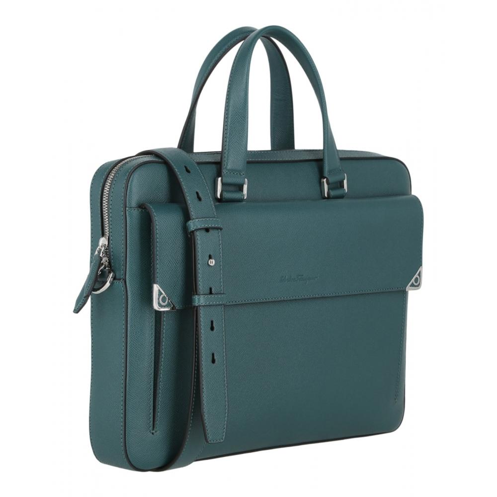 Salvatore Ferragamo Портфель Slim Gemini Soft, синий