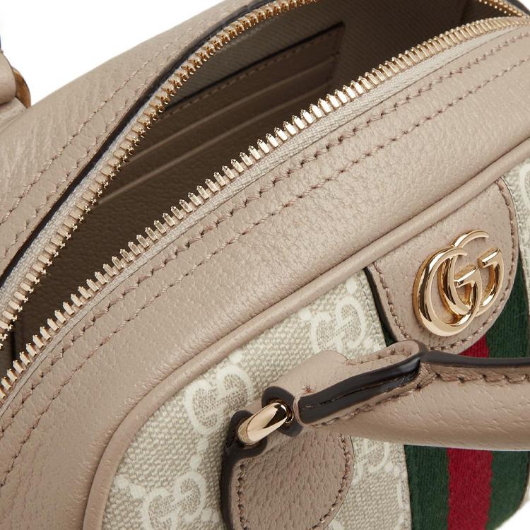 Gucci Ophidia GG Monogram Съемный кожаный ремешок Застежка-молния Холст и кожа Мини-сумка через плечо Сумки женские 724606-FABEX-9642