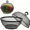Durable Iron Fruit and Vegetable Washing Basket with Lid – Food-Safe Kitchen Utensil for Fresh Produce, Drain Basket for Fruits and Vegetables