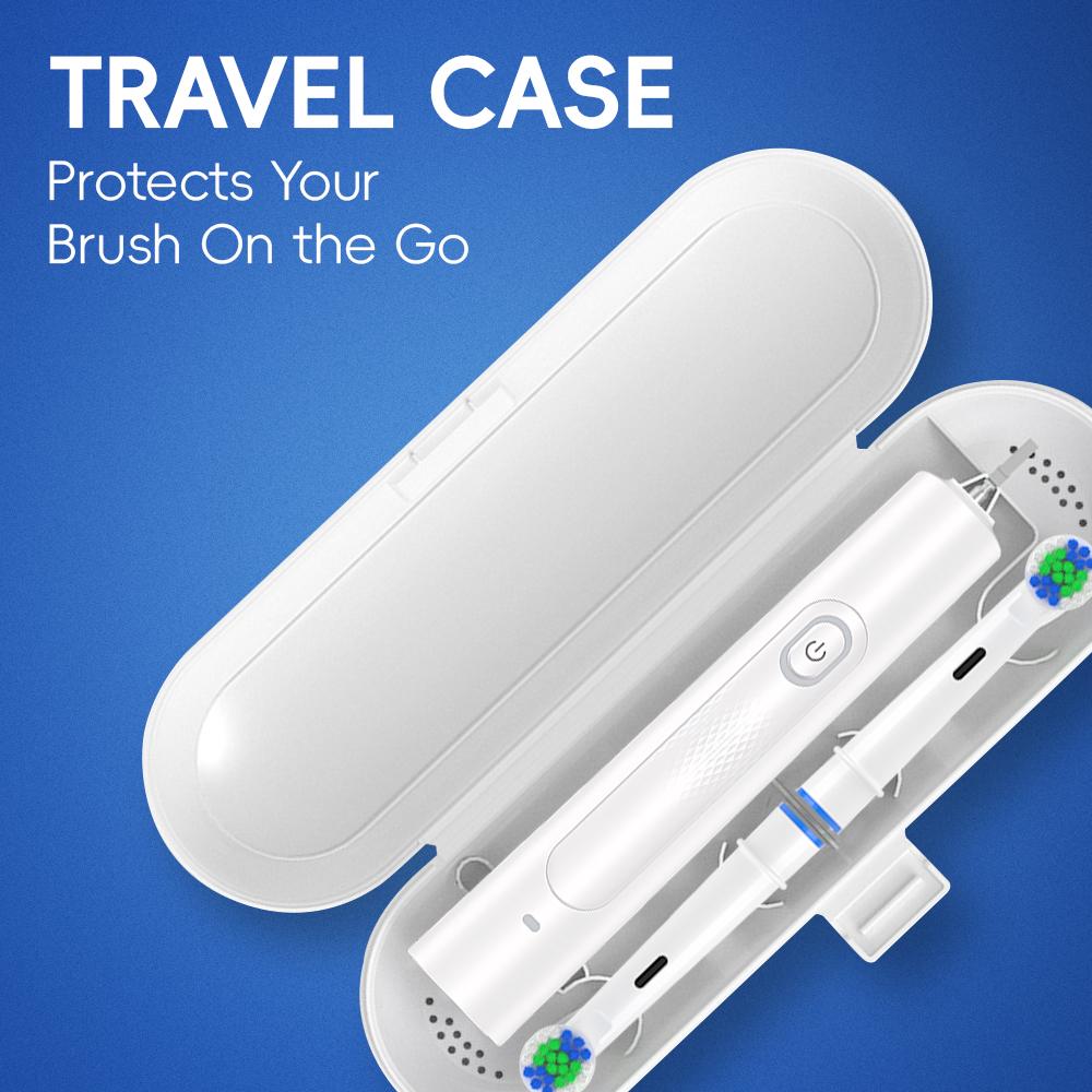 Умная вращающаяся электрическая зубная щетка, 3 режима перезаряжаемые вращающиеся электрические зубные щетки, совместимые со сменными насадками Oral B