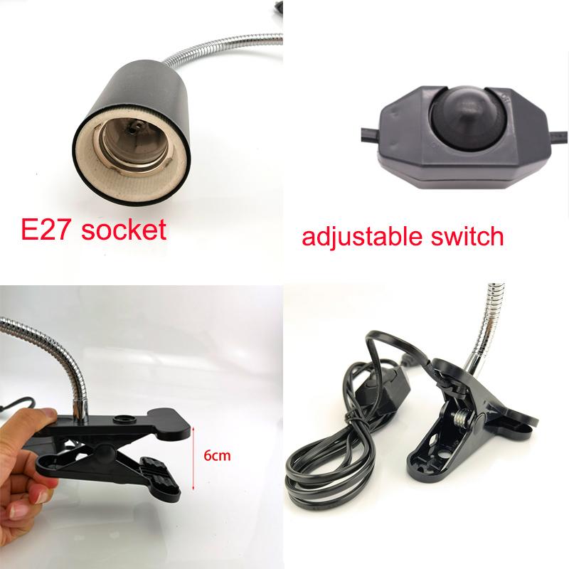 Светильник для обогрева черепах E27 EU Plug 220V Mini Pet Reptile Heat Lamp Kit Пристегивающийся керамический держатель для ламп, нагревательный набор