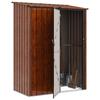 Garden Shed Brown 153.5 x 86 x 200 cm Metal