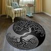 Modern Yin and Yang Round Carpet Gossip Round Carpet Living Room Bedroom Carpet Non-slip Carpet Photography Props Birthday Gift