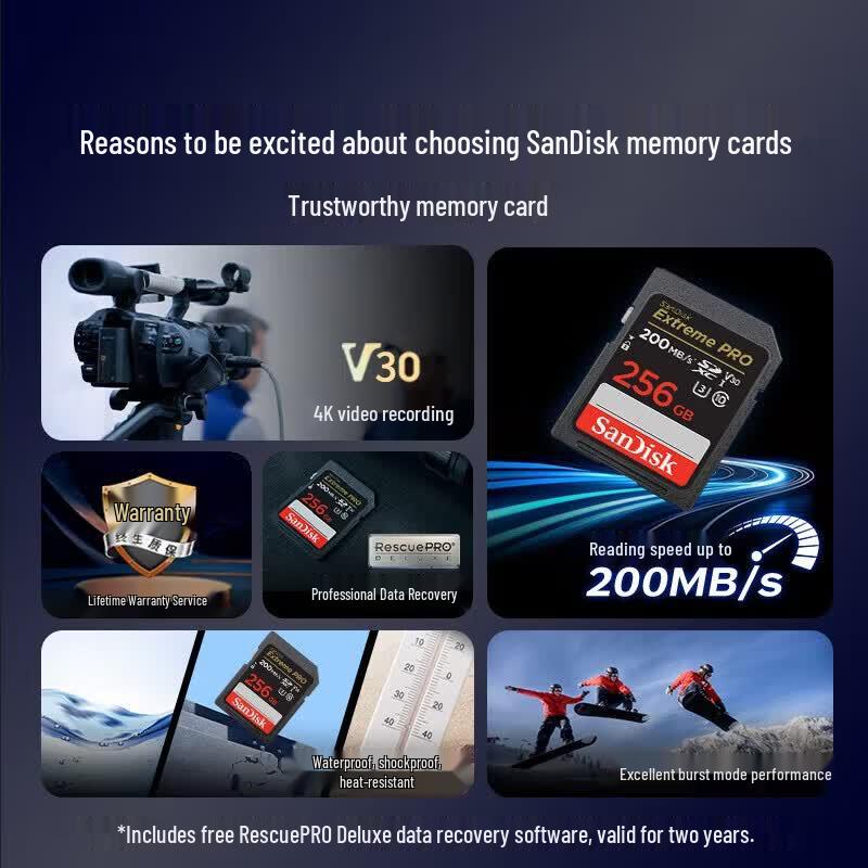 SanDisk Карта памяти SDXC Extreme PRO 256 ГБ