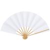 Dance Plain White On Both 121 [Agusuta] Fan, 9.5 Inches, Sides, (White Bamboo)