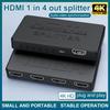 1 In 4 Out 4K HDMI Splitter Switcher HD-MI Switch Adapter 4port Hub 1080P Video Distributor for TV PC Laptop Monitor Projector