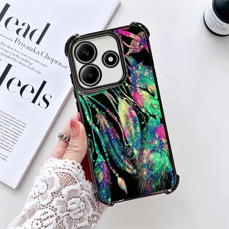 Mandala Dreamcatcher Plating Phone Case For Xiaomi Redmi Note 14 15 Pro Plus 13 12 11 11S 11T 10 9S 9 5G Anti-Fall Airabag Cover