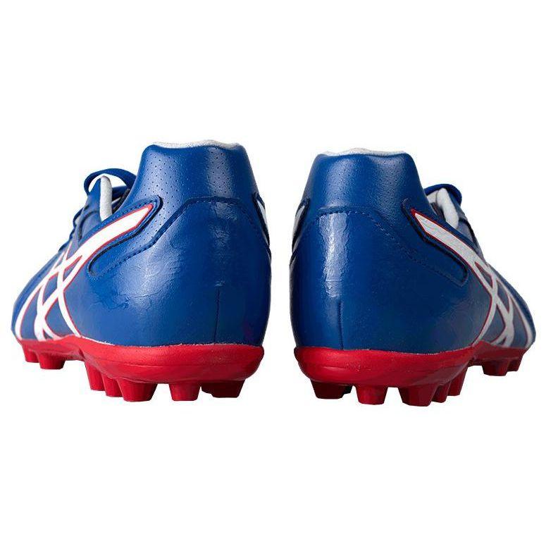 Asics Ds Light Series Round Toe Lace-Up Ag (Rubber Short Studs) Artificial Grass Synthetic Leather Soccer Shoes Men Soccer Shoes Blue Red 1103A032-401