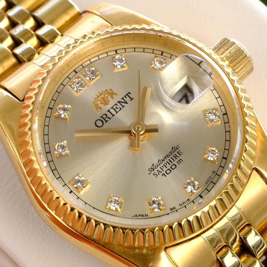 Б/у женские автоматические часы ORIENT President Золотые Хорошее состояние