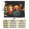F-Caw-F Chicken Funny Fashion Blanket Fleece Decoration  Multi-function Lightweight Throw Fashion Blanket for Bed Bedroom Plush Thin Quilt
