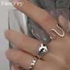 LOVE Heart Rings Vintage Sweet Simple Wavy Lines Party Jewelry Girl Accessories
