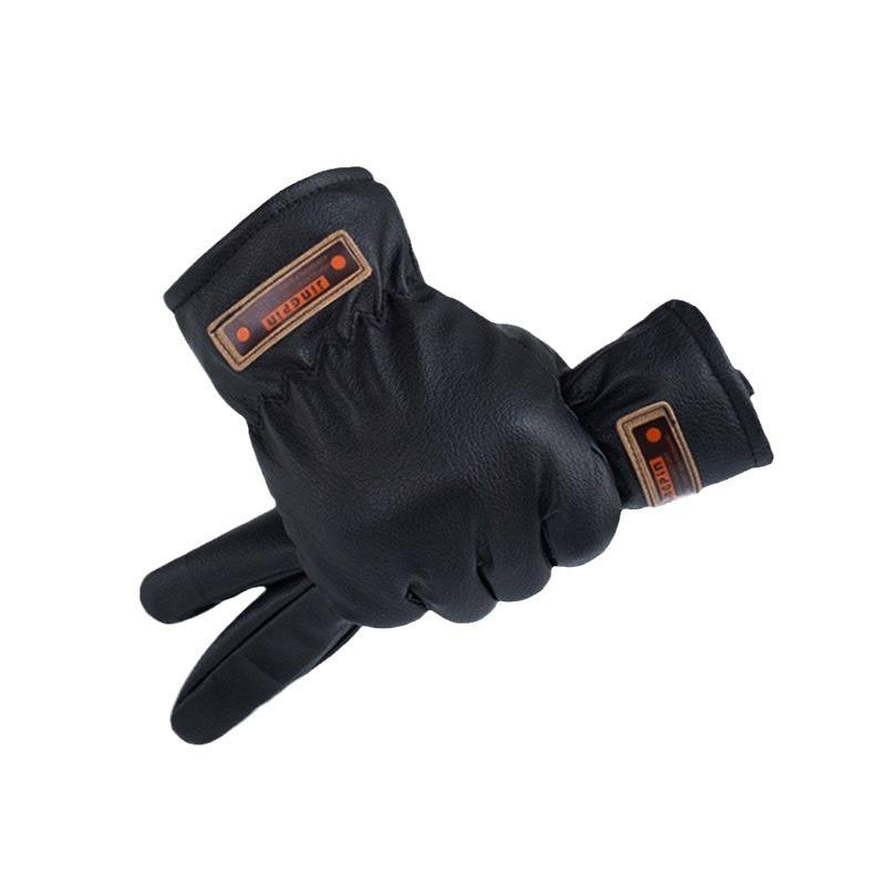 Новые зимние мужские перчатки из искусственной оленьей кожи, большие хлопковые перчатки для улицы, перчатки для езды, утолщенные, теплые, велосипедный прилавок