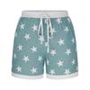 Женские пижамные шорты со звездным узором и высокой талией, дышащие пижамные брюки для дома