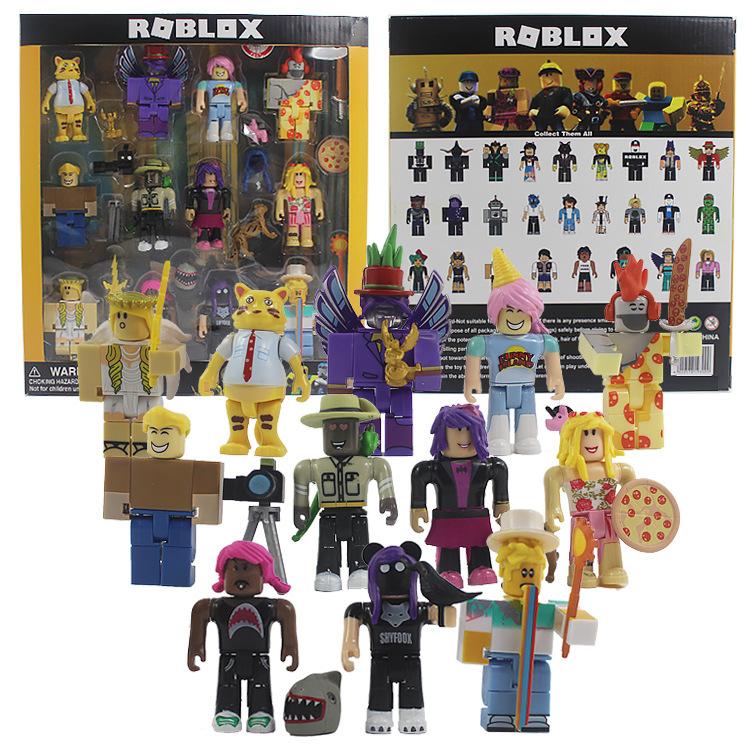 Фигурки Roblox 12 штук 2,5–3 дюйма, достойные коллекционирования, персонажи виртуальных игр, игрушки с аксессуарами, набор в кейсе, безопасный для детей