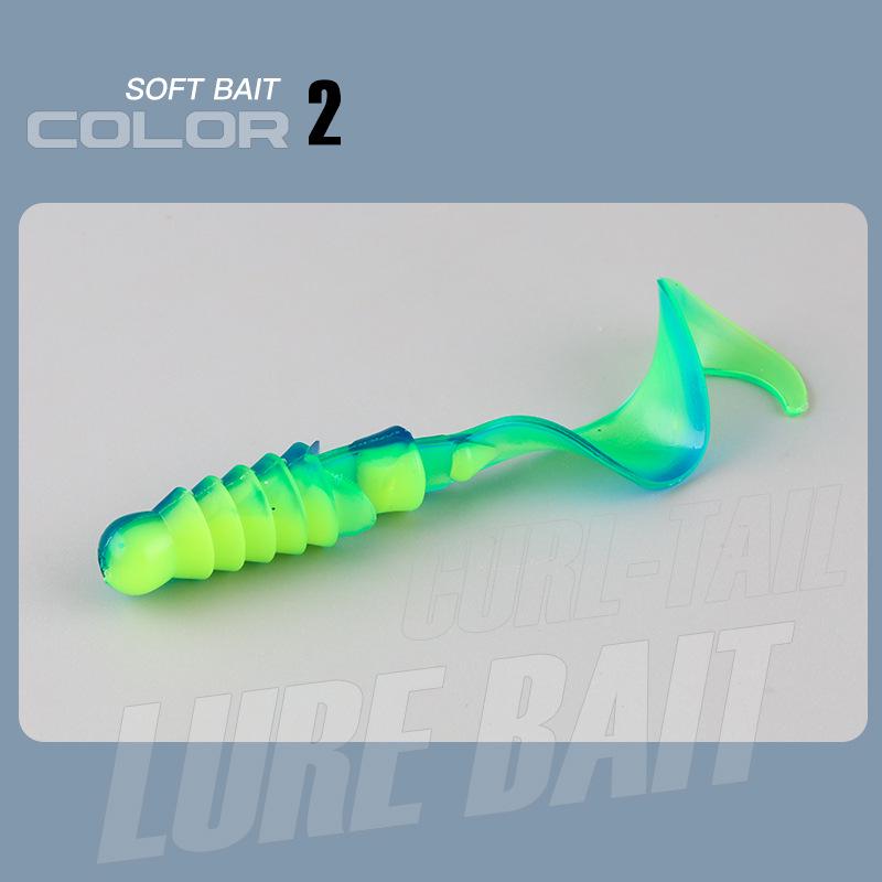 Большая волна, кудрявый хвост, мягкая приманка для окуня и мандаринки