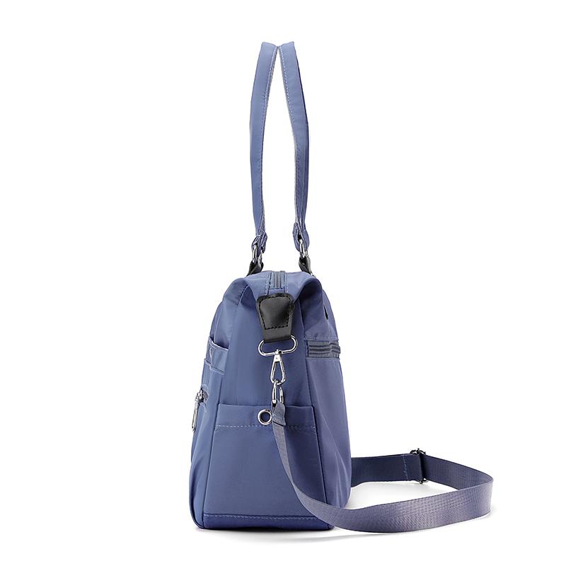 Solid Color Handbag Nylon Shoulder Bag Women's Large Capacity Tote Bag
