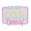 Wall Decor Neon Sign USB Power Supply We Are Open Come In LED Neon Sign Aesthetic Room Decor for Bars
