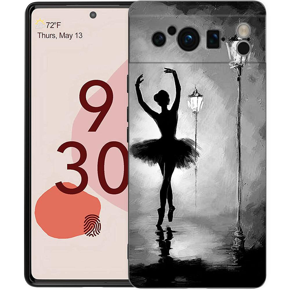 Простой балет «Лебединое озеро» для Google Pixel 8 7 6 Pro 6A 5G Черный чехол для телефона Мягкая противоударная задняя крышка Силиконовый ТПУ чехол Coque
