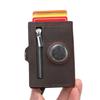 Genuine Leather Rfid Wallets for Men with Airtags Holder Credit Id Card Holder Rfid Protected Wallet