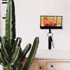 1/2Pcs LED Light-up Car Garage Key Hanger Wall Mount Mirror Garage Key Holder Home Office Entryway Decorative Key Hook Rack