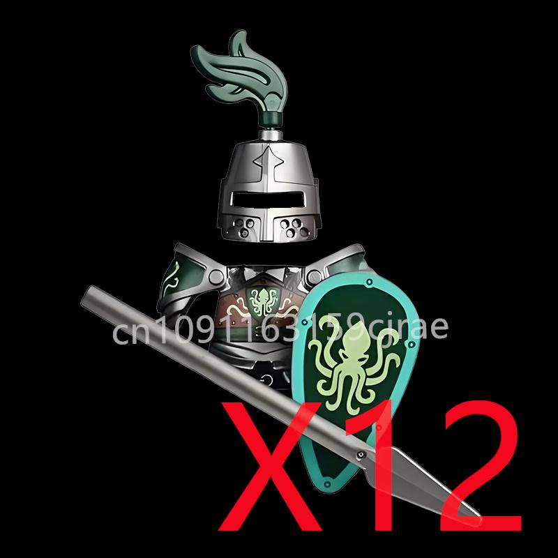 Совместимые MOC Средневековые Строительные Блоки Персонажи Солдаты Рыцари Драконов Черный Лев Орел Игрушка Подарок Кирпичики Фермер Солдат X048