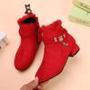 Girls' Ankle Boots Spring and Autumn Girls High Heel Short Boots Children's Single Boots Medium and Large Children's Boots