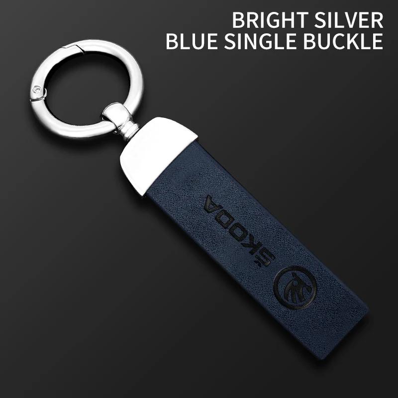 Car Sticker Car Logo Keychain Key Ring Chain Pendant Gifts For Skoda Octavia Rapid Fabia Superb Kodiaq Scala Karoq Kamiq Styling