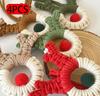 4 шт. Рождественские украшения в виде оленей ручной работы, вязаные украшения в виде оленей из хлопковой веревки, подходят для рождественских елок, праздничного оформления дома