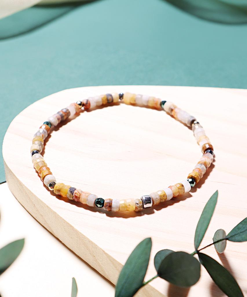 Браслет Polalita Earthstone со смешанным набором камней (Plt-Br-118_Yl)