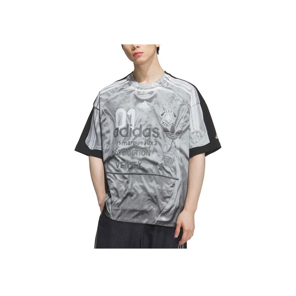 adidas Оригинальная FW25 SNBN GFX 3 Логотип Три полоски Свободная футболка с коротким рукавом Унисекс Топы IB7100
