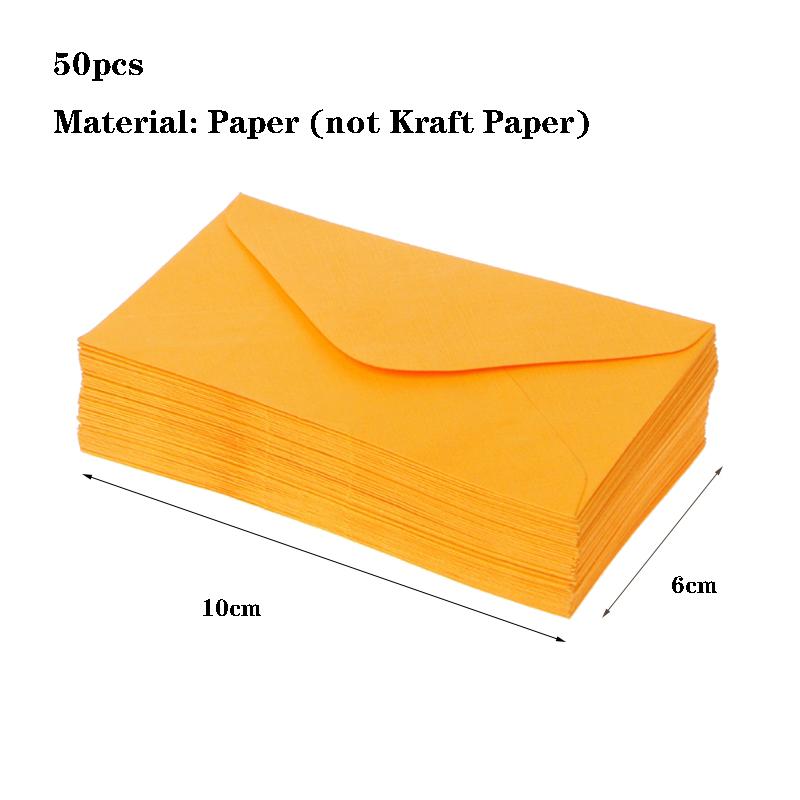 50 шт./лот черно-бело-красные конверты из крафт-бумаги в винтажном европейском стиле для визитных карточек и приглашений