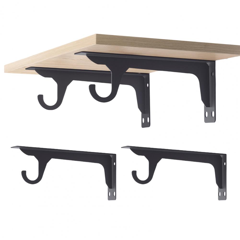 Сверхпрочные стальные полочные кронштейны – Промышленная настенная опорная рама со встроенными крюками для хранения в гараже и на кухне