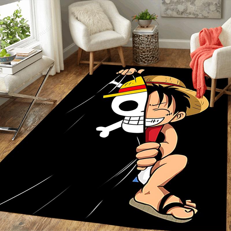 1Pc Adventure Luffy Rug, Office Carpet Indoor Outdoor Doormat, Non-Slip, Comfortable, Living, Christmas Halloween, Xmas Gift G1304