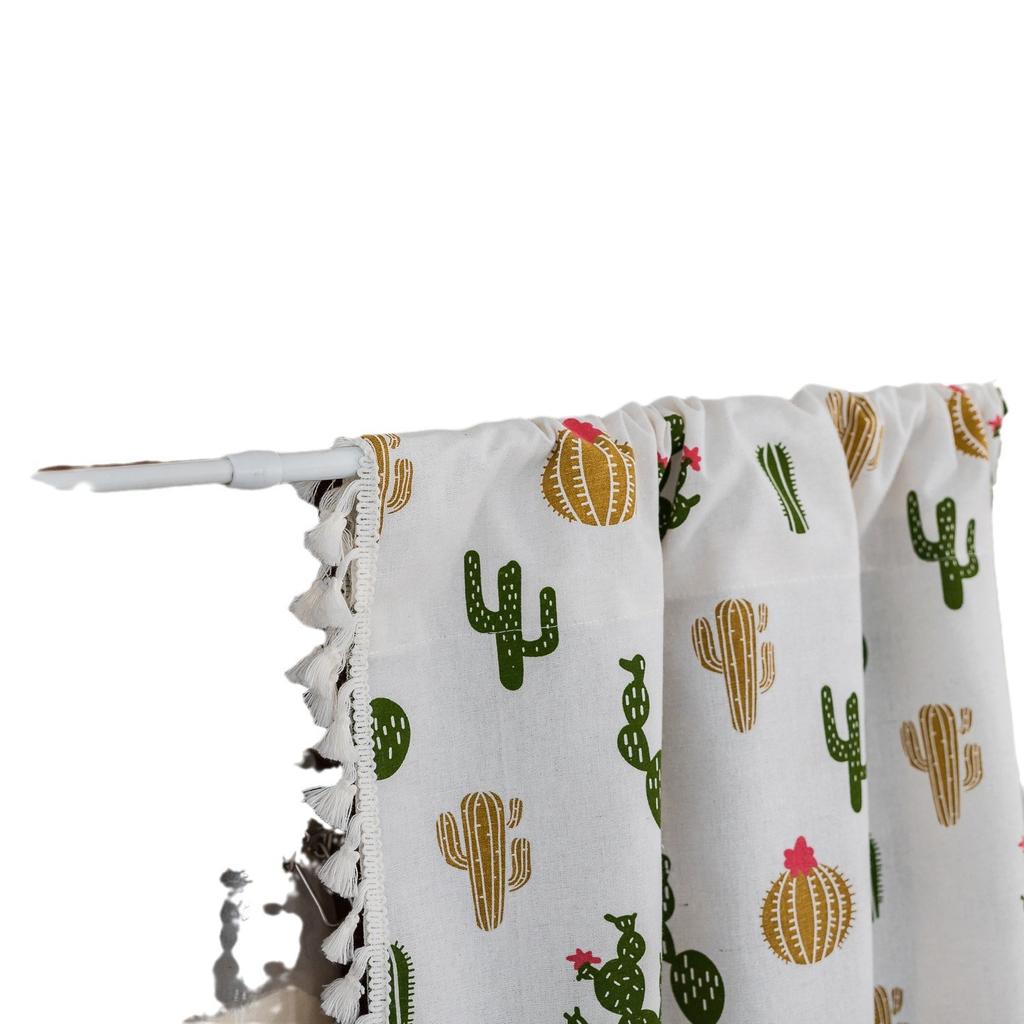 No Punching Partition Curtain, Kitchen Bedroom Curtain, Finished Blocking Cloth Curtain, Small Fresh Printing, Dining Side Cabinet Curtain