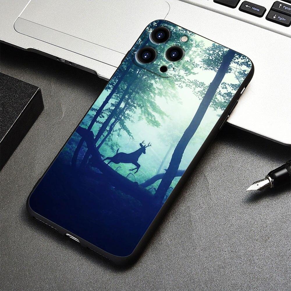 Deer Hunting Camo For iPhone 11 12 8 Plus 7 XR X XS 14 13 Pro Max 5S SE2022 Mini SE SE2 6S 6 Protection Cell Coque